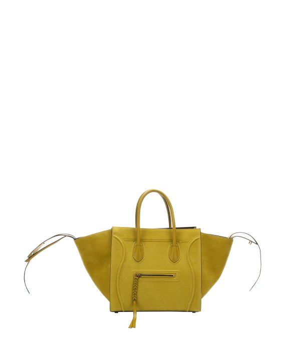 celine mini luggage tote replica - Cline Chartreuse Suede Phantom Large Trapeze Tote Bag in Yellow ...