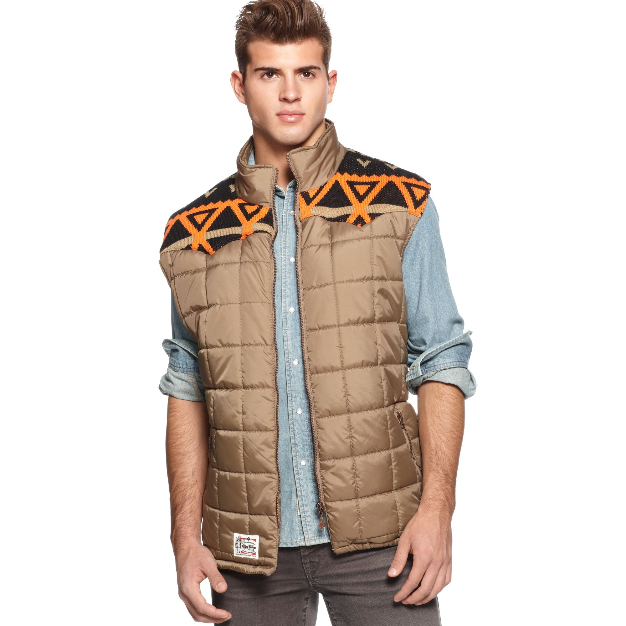 Lyst Lrg Big & Tall Puffer Vest in Natural for Men