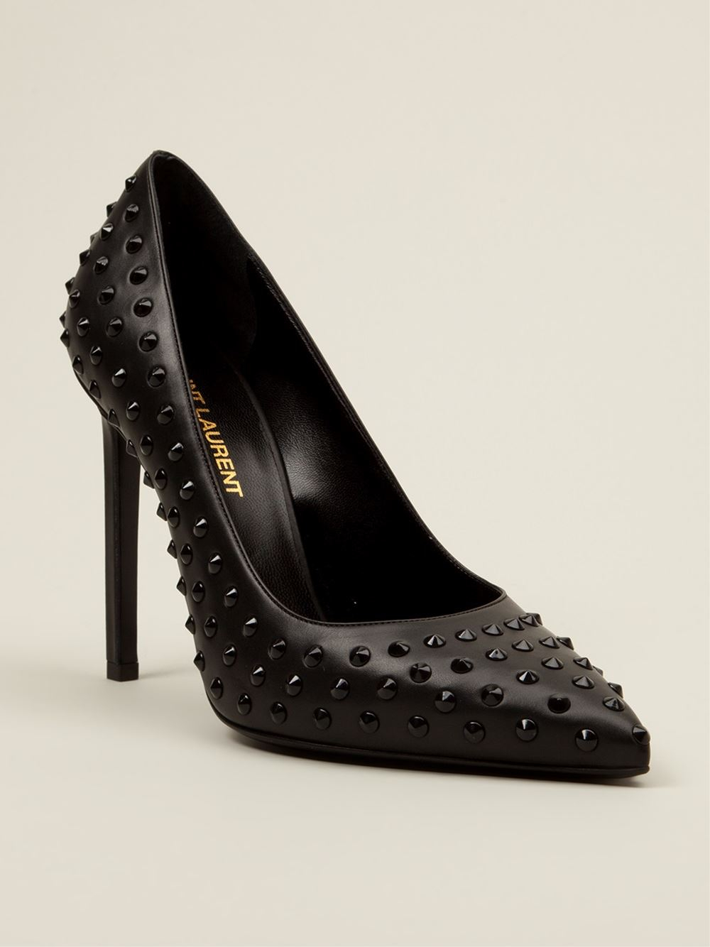 saint laurent studded pumps