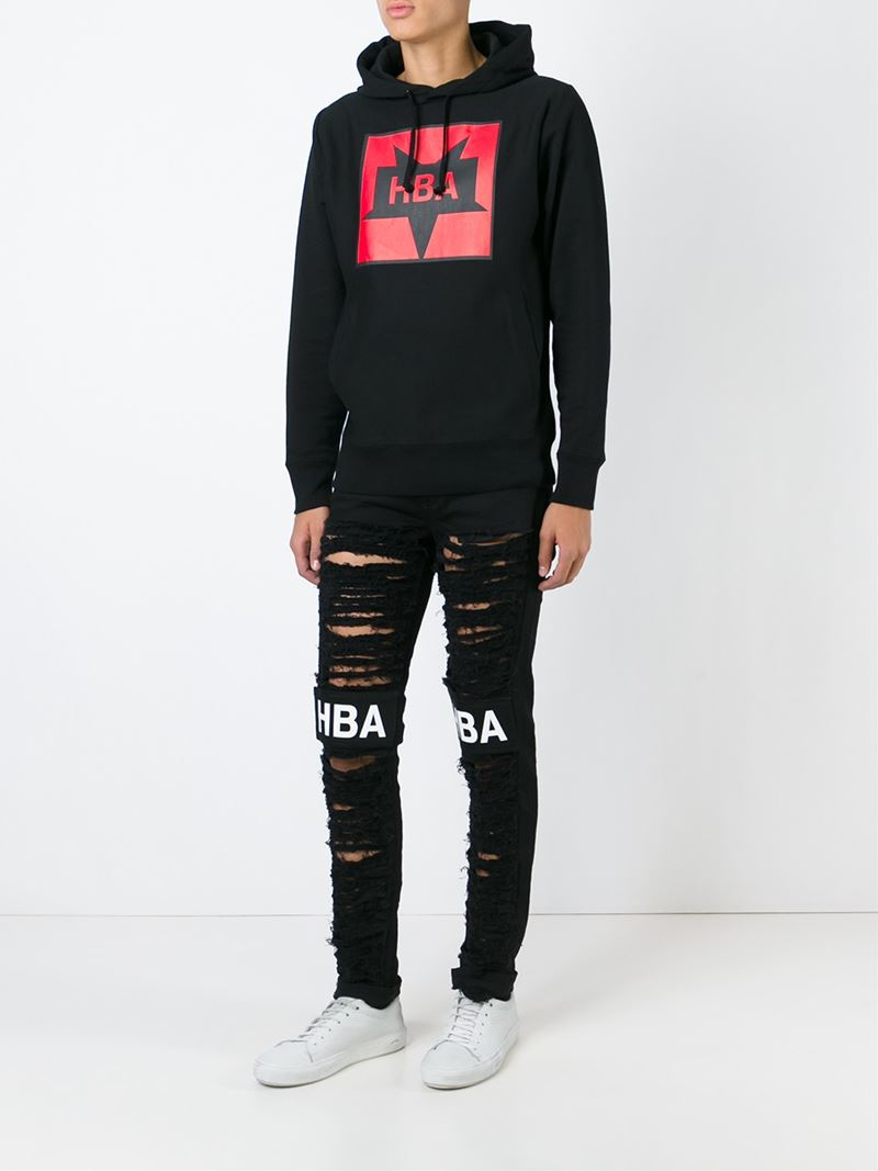 Lyst - Hood By Air Ripped Skinny Jeans in Black for Men