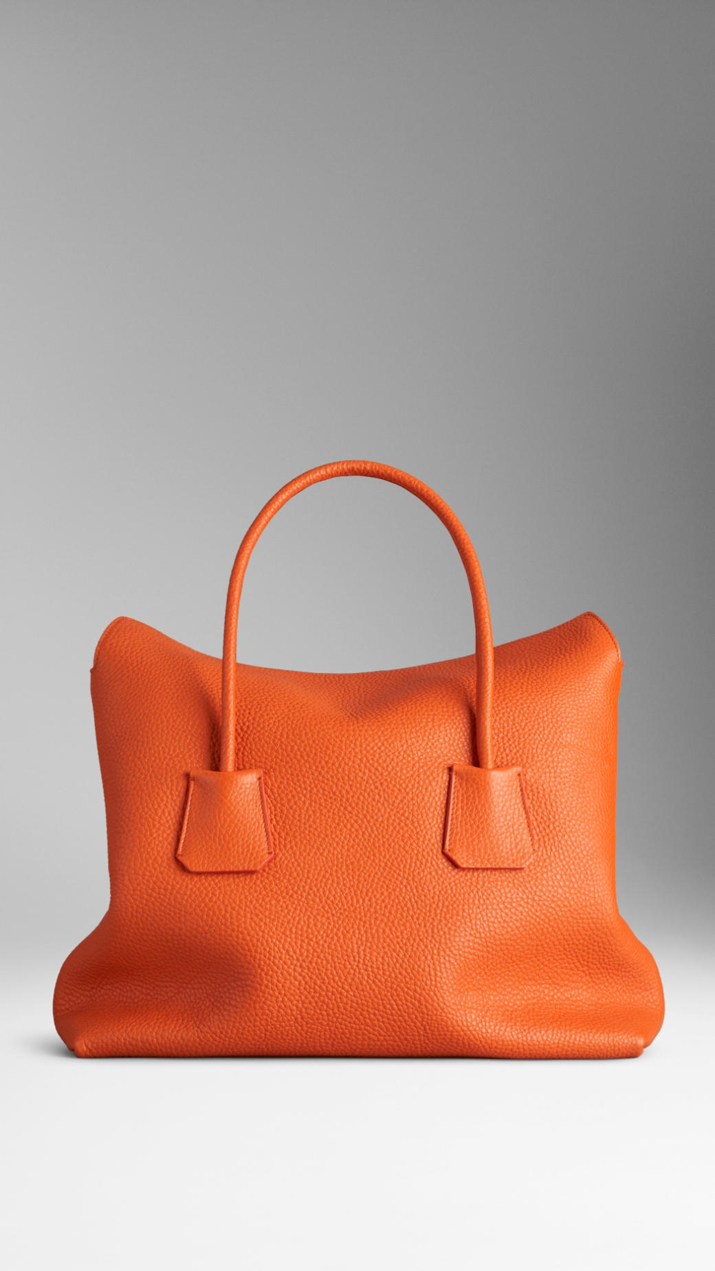 Burberry Medium Leather Tote Bag In Orange Lyst Gallery