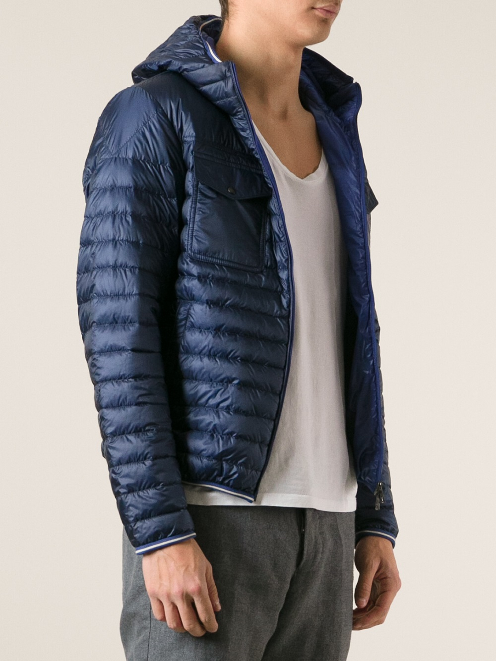 Moncler Clovis Feather Down Jacket in Blue for Men | Lyst