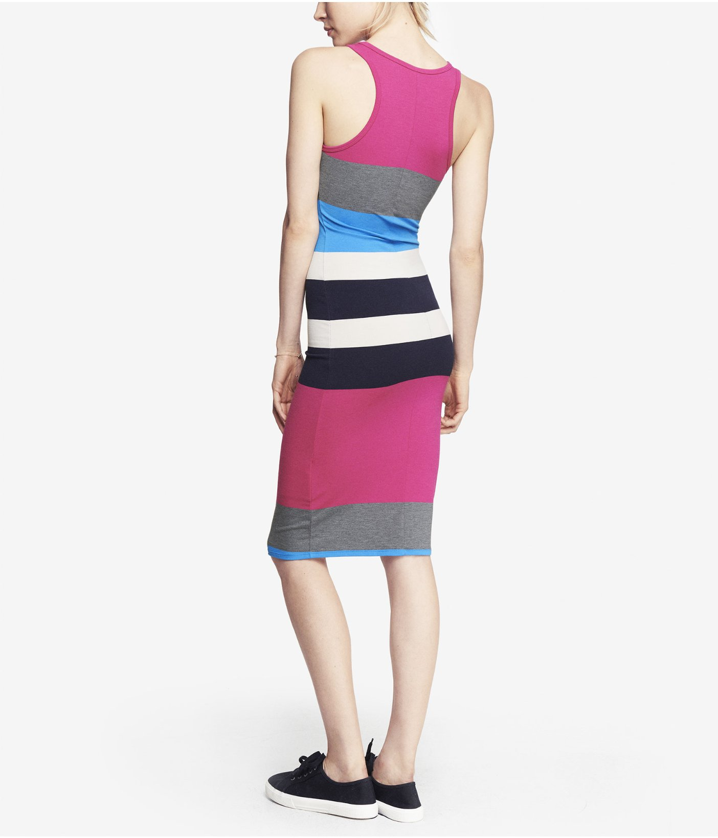 Midi Sheath Striped Skirts