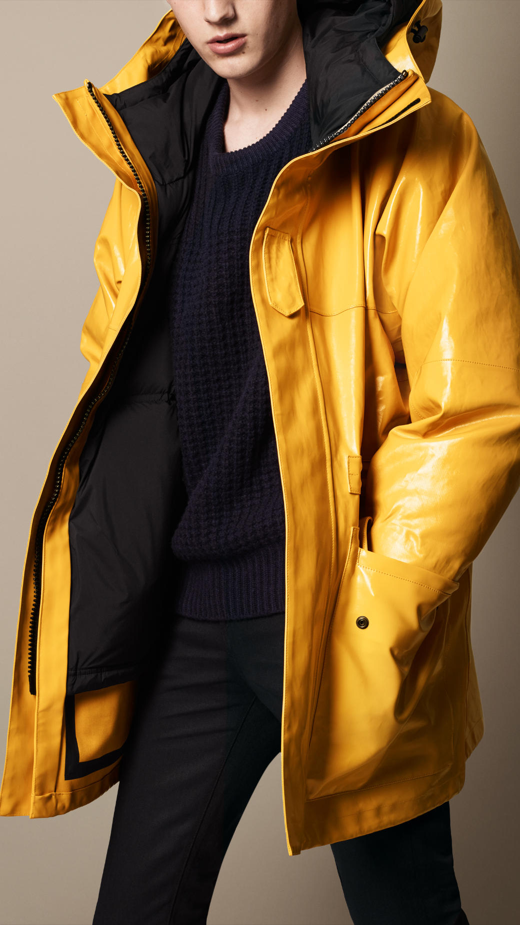 Burberry store yellow Parka L