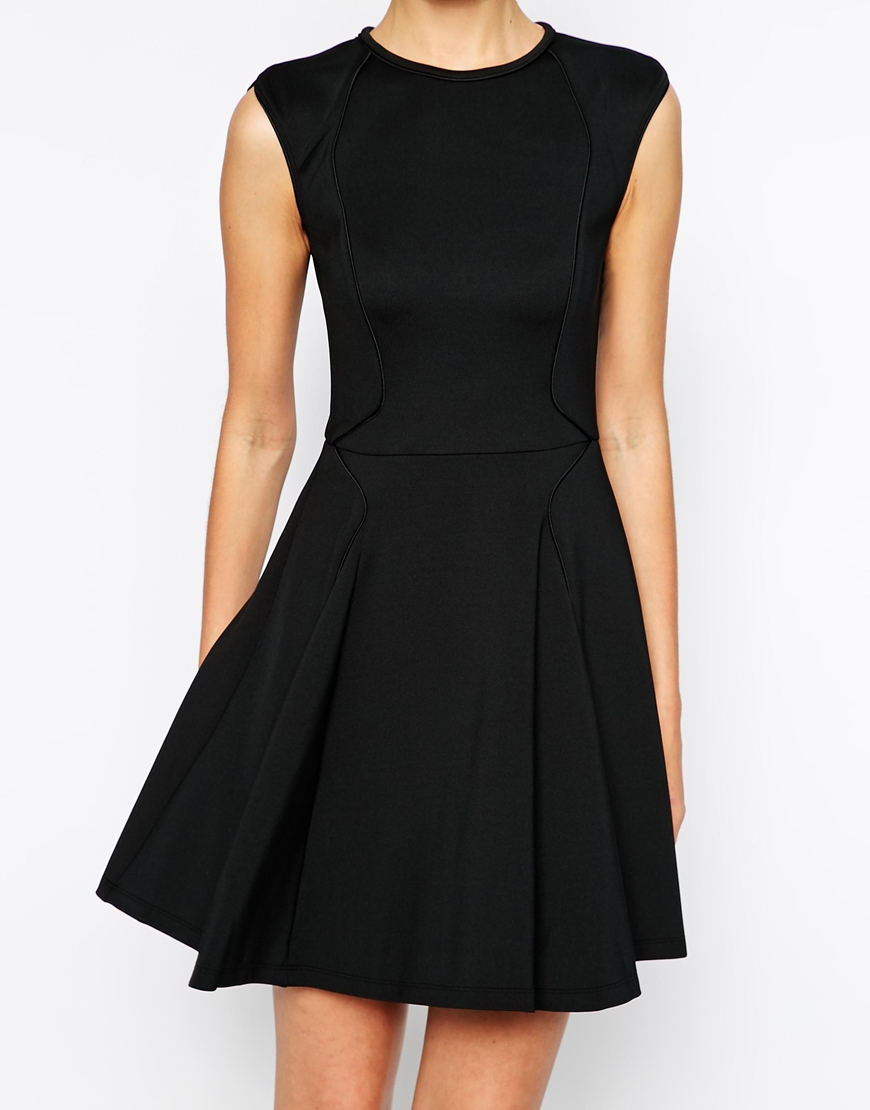 ted baker black off the shoulder dress