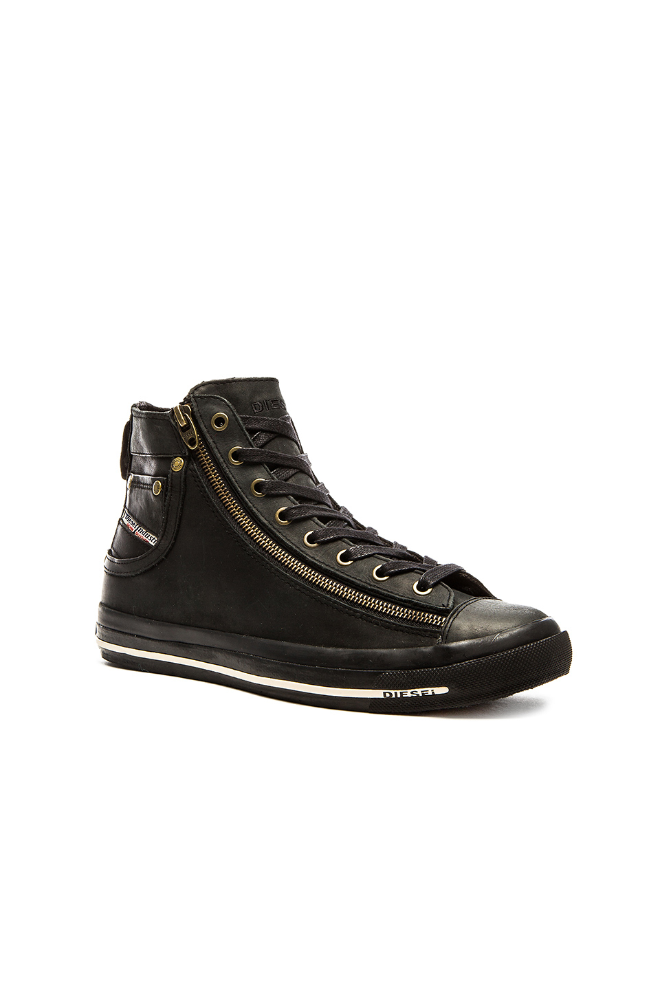 Lyst Diesel Expo Zip HighTop Sneakers in Black for Men