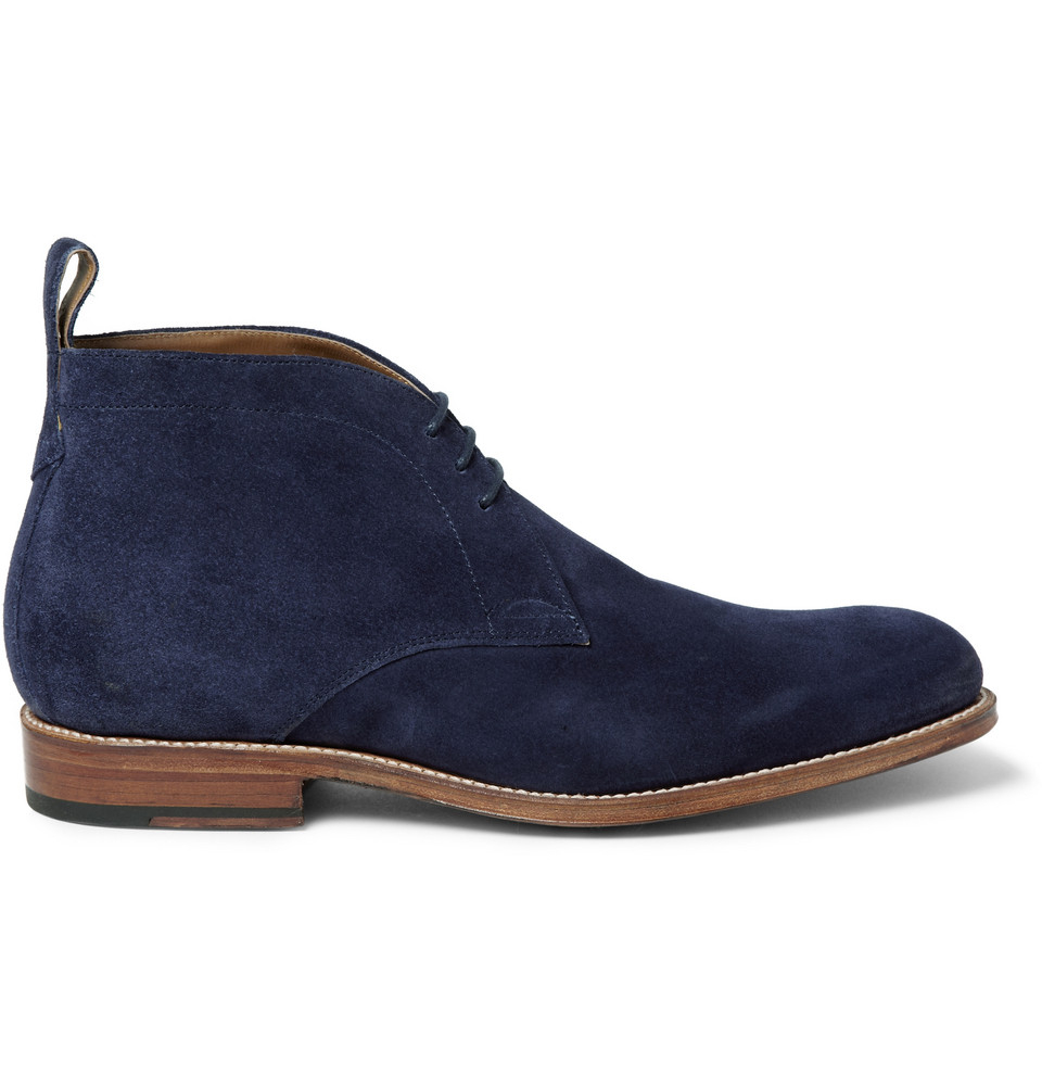 Foot the coacher Marcus Suede Chukka Boots in Blue for Men | Lyst