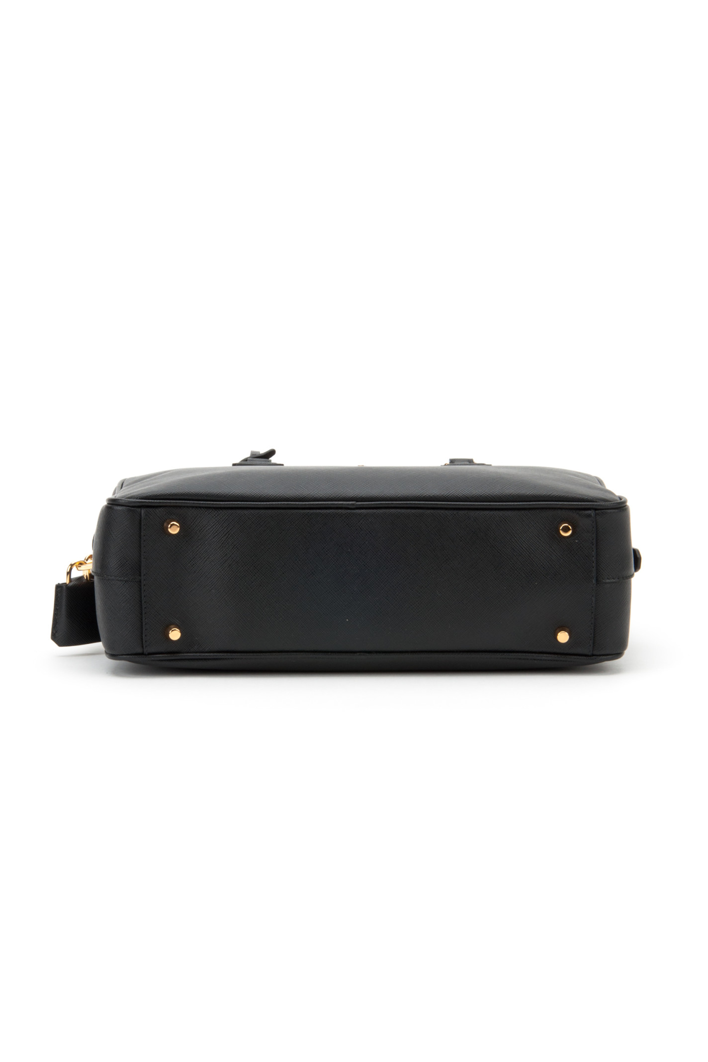 Prada Lux Saffiano Bowling Bag in Black (NERO) | Lyst  