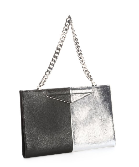 fendi silver clutch