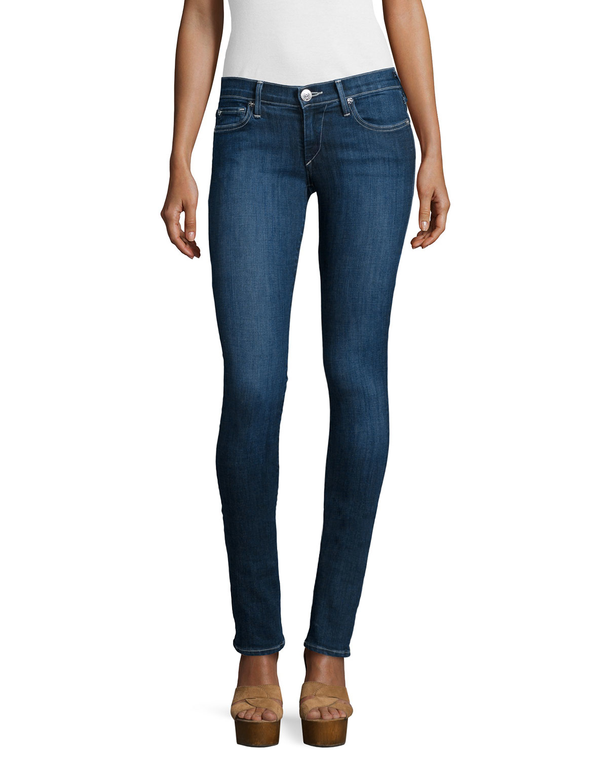 True religion Stella Low-rise Skinny Jeans in Blue | Lyst