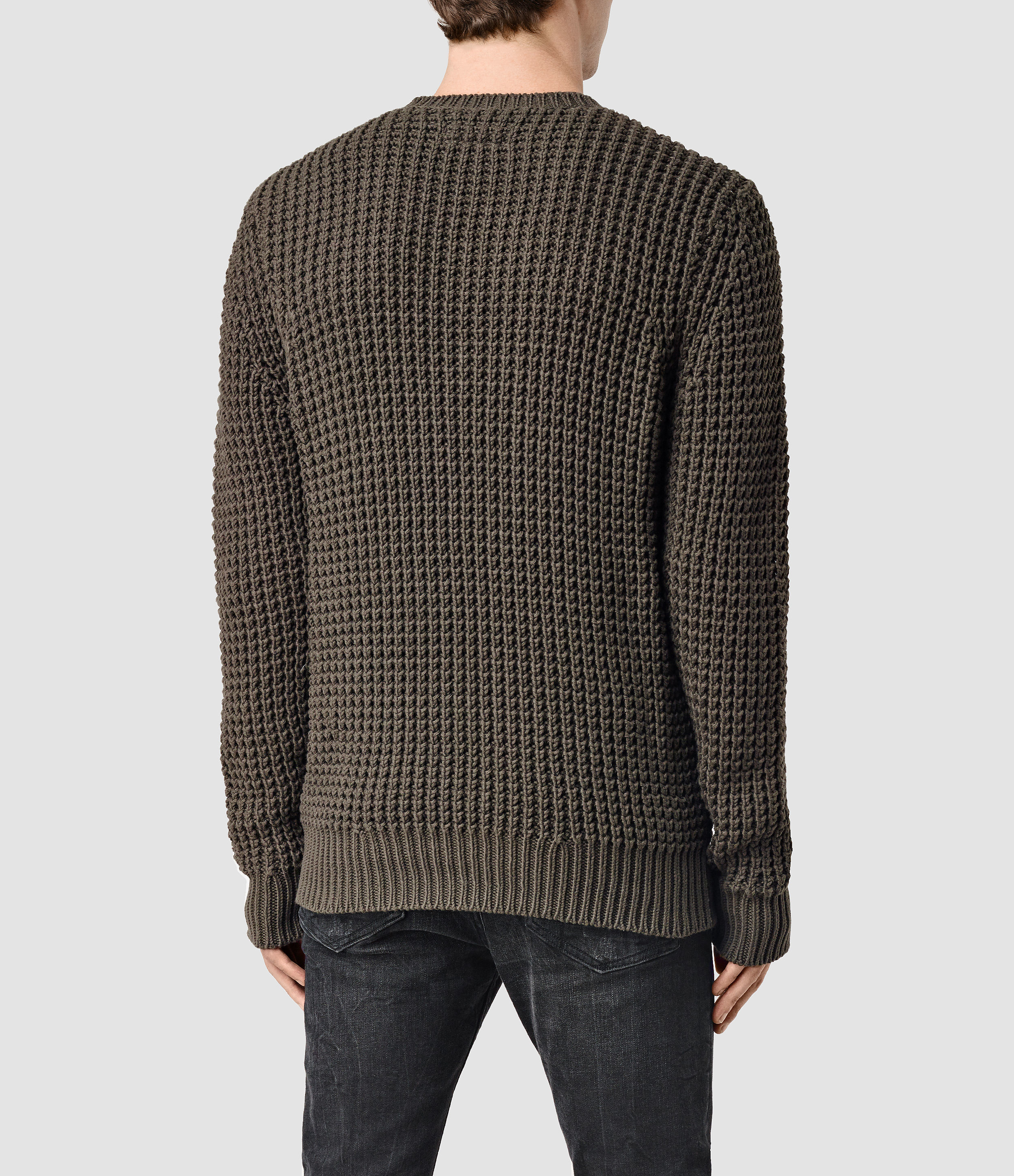 Lyst - Allsaints Rok Crew Sweater Usa Usa in Green for Men
