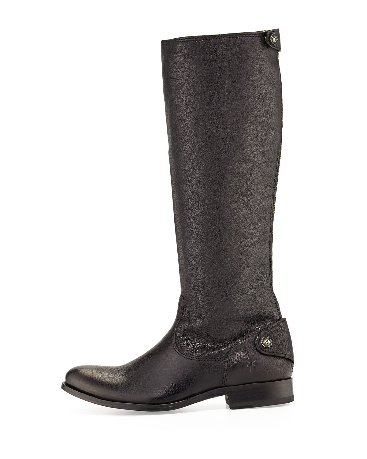 Lyst - Frye Melissa Leather Zip-back Riding Boot in Black
