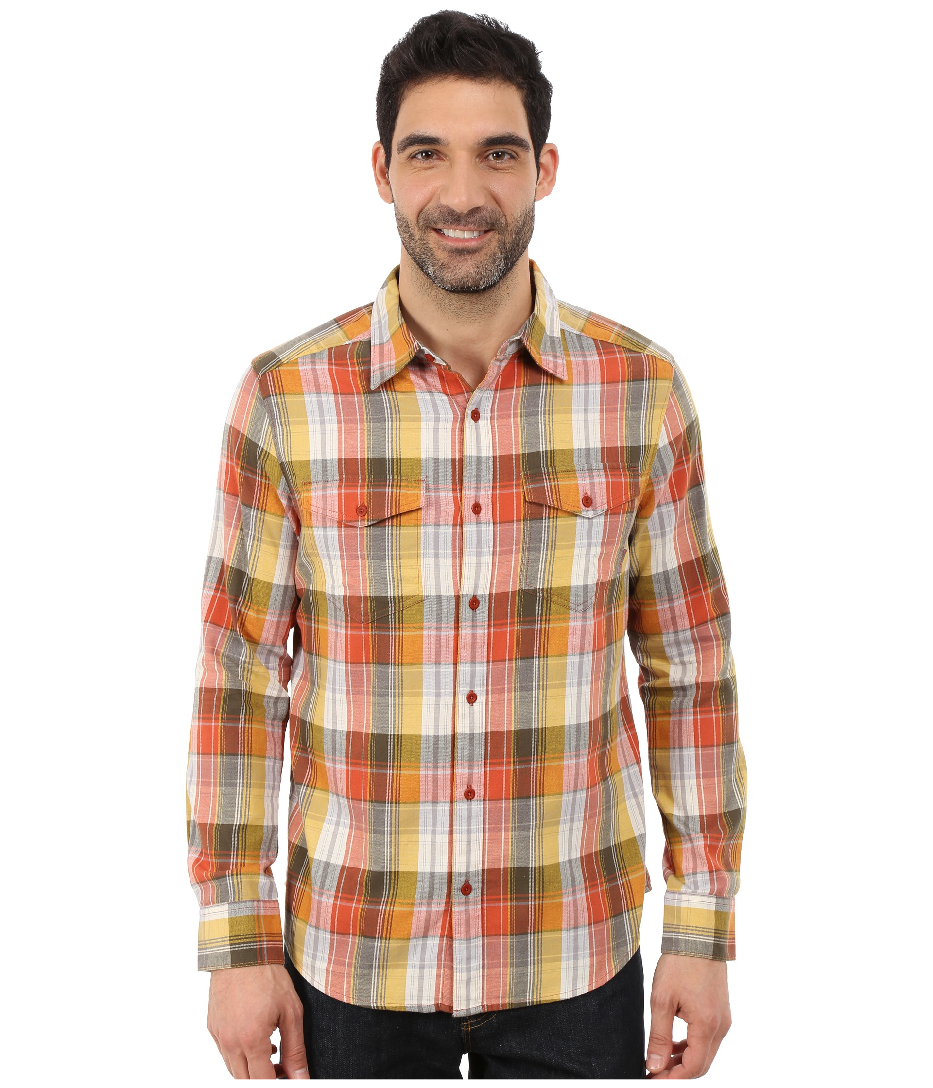 boys orange flannel