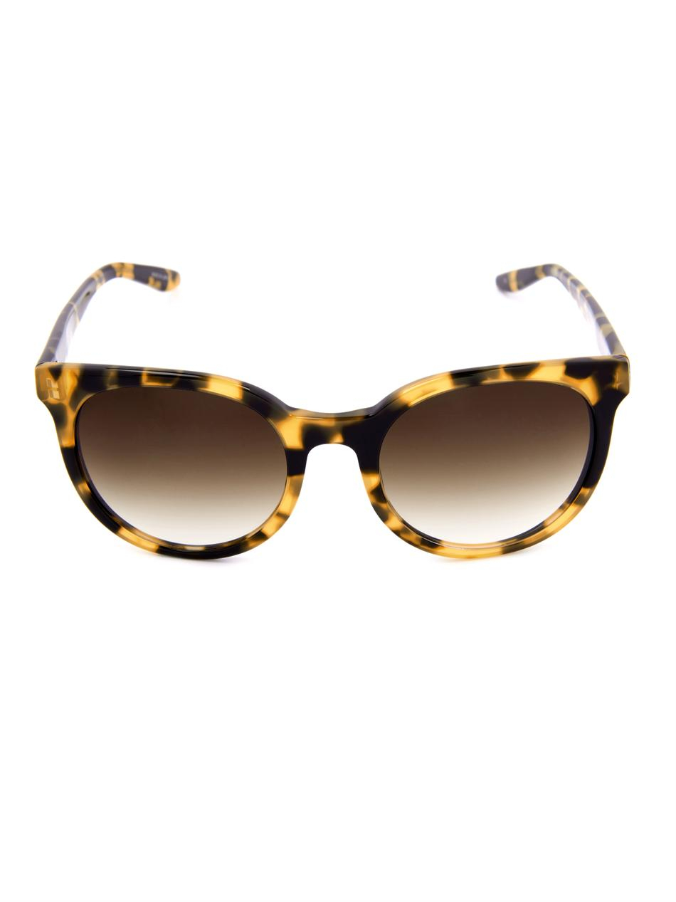 Barton perreira Baez Round-Framed Sunglasses in Brown | Lyst