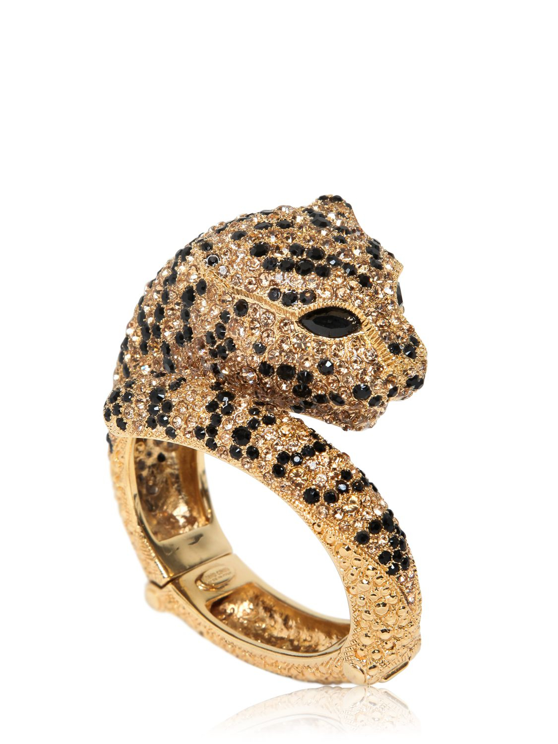 Lyst - Roberto Cavalli Jeweled Panther Cuff Bracelet in Metallic