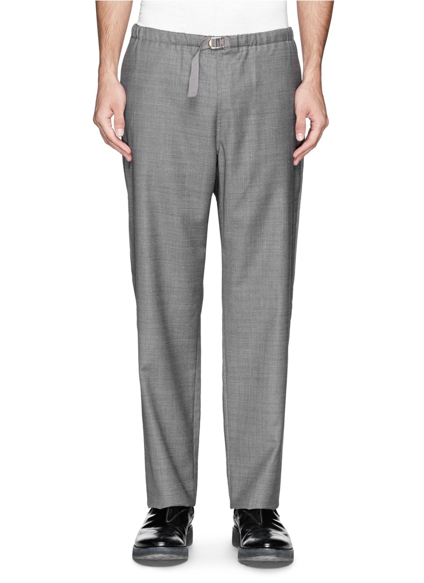 Lyst - Paul Smith Cinch Strap Waistband Pants in Gray for Men
