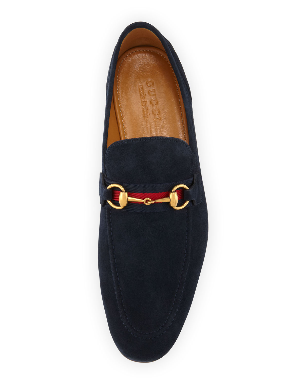 Gucci Horsebit Webbed-Stripe Slip-Ons in Blue for Men | Lyst