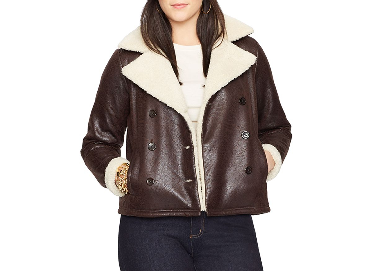 ralph lauren shearling jacket women's