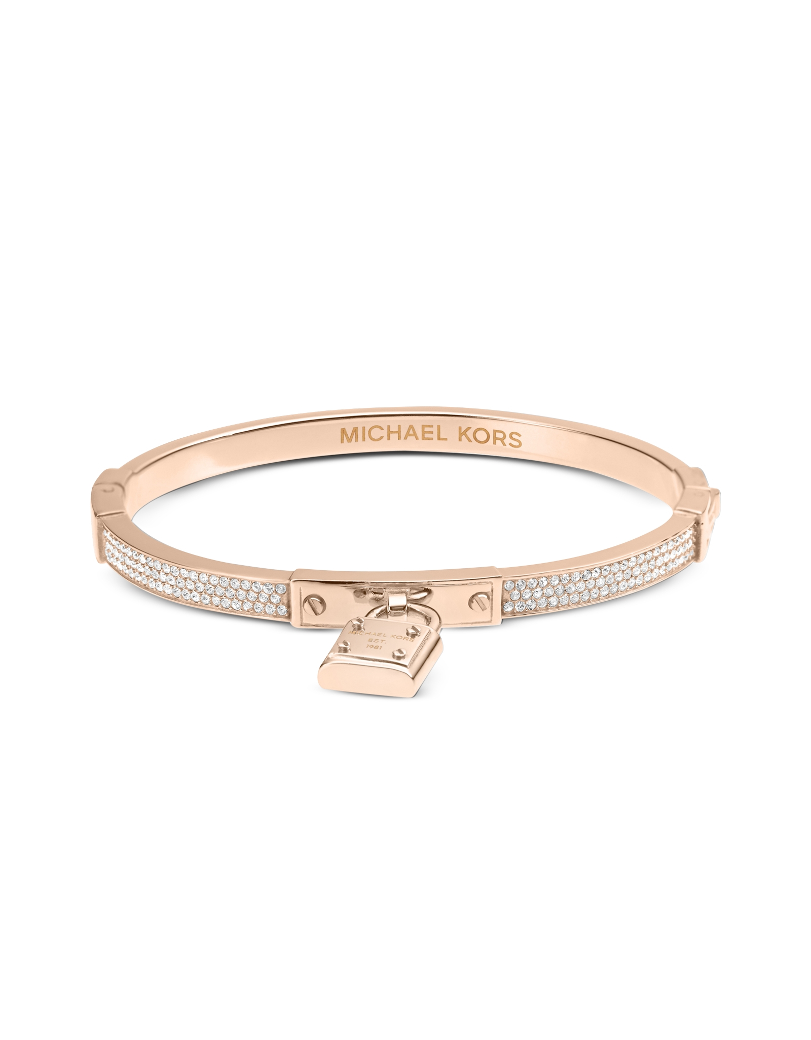 Lyst Michael Kors Brilliance Pave Bangle Bracelet In Metallic Gallery Women S Michael Kors Bangle Beaded Cuff Bracelet