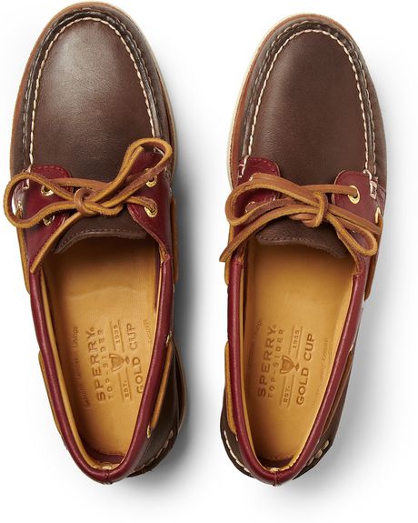 Sperry Top-sider Gold Cup Leather Boat Shoes in Brown for Men | Lyst