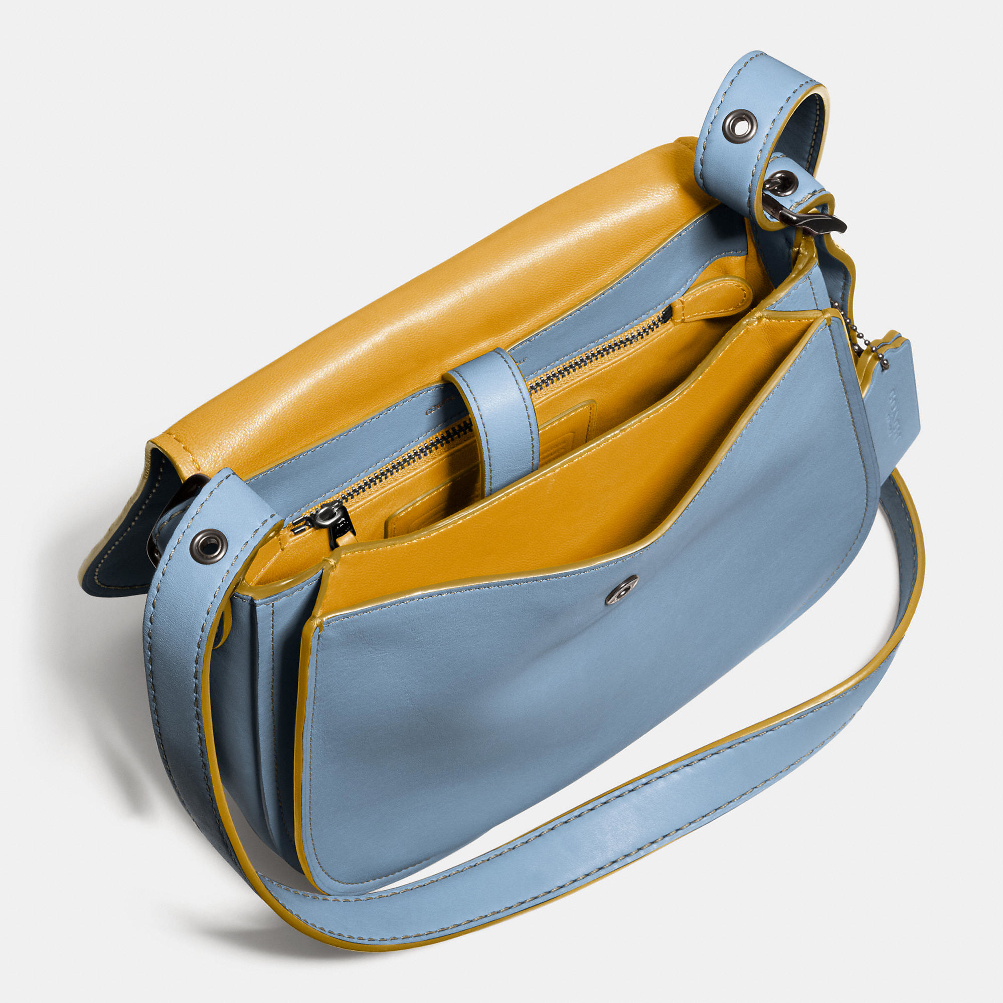 Lyst COACH Saddle Bag 23 In Glovetanned Leather in Blue