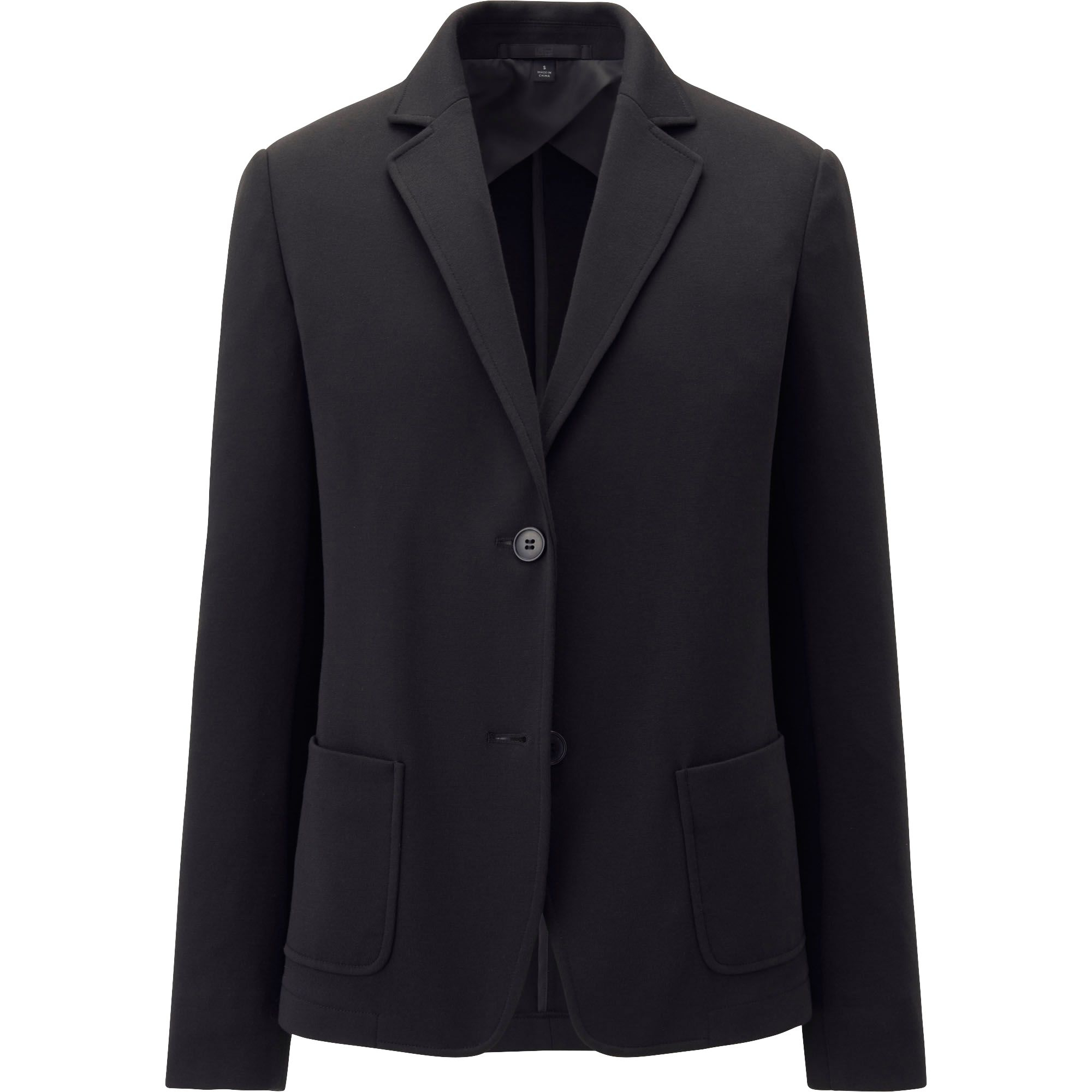 Uniqlo Soft Jersey Jacket in Black | Lyst