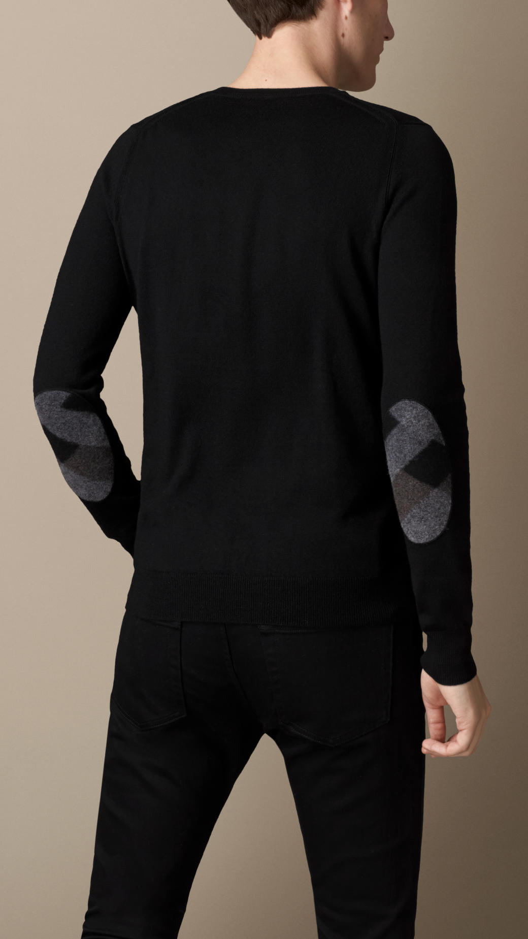 burberry mens sweater with elbow patches