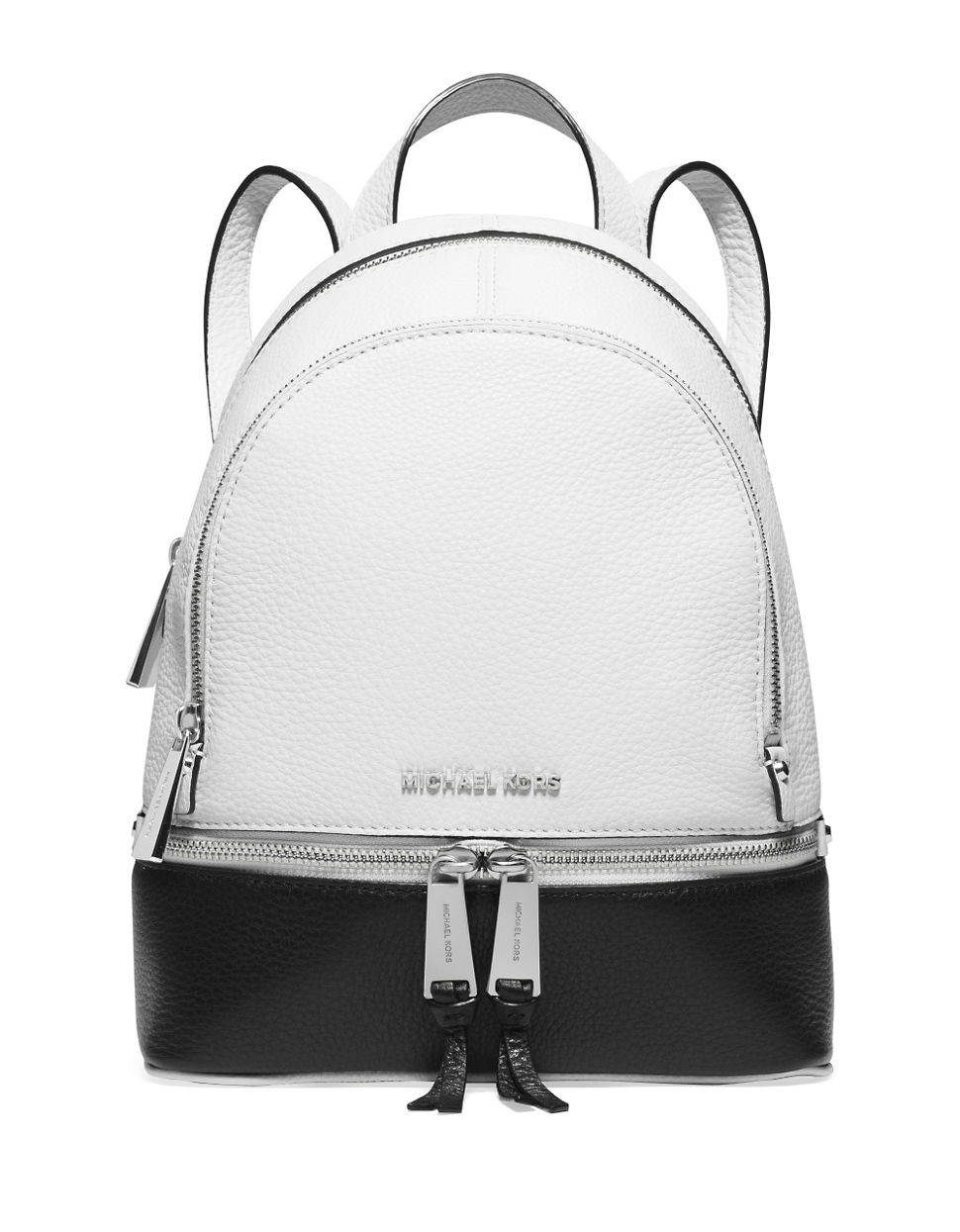 michael kors backpack black and white