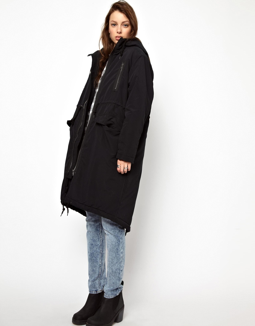 black parka coats womens