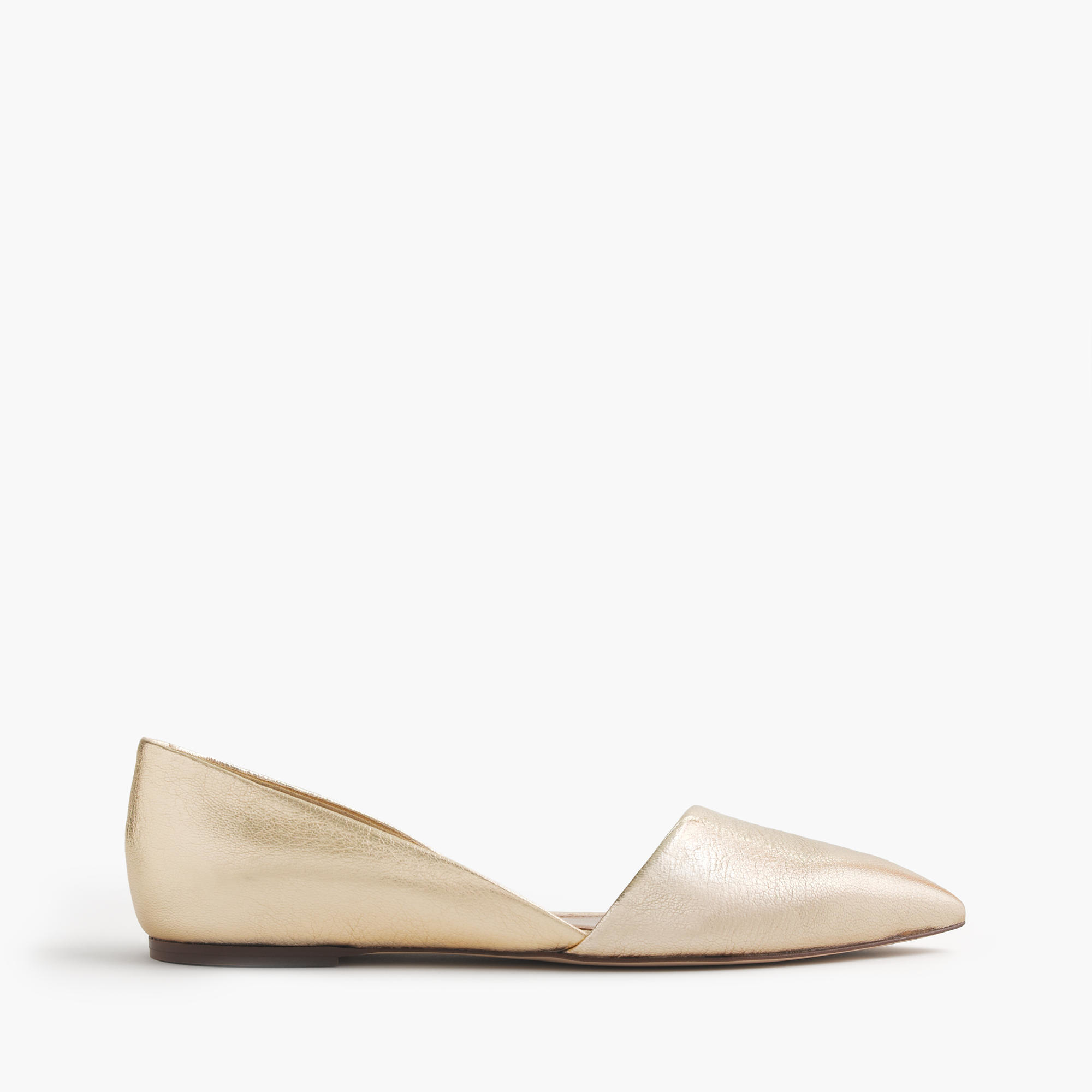 gold flats open toe