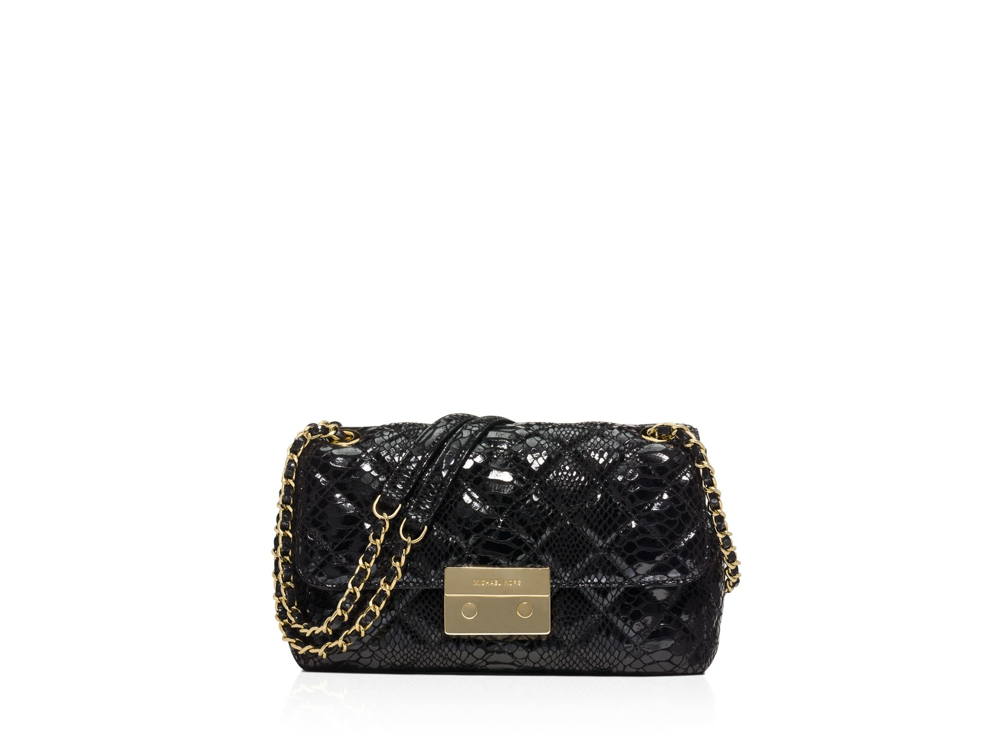 Michael michael kors Large Sloan Quilted Patent Embossed Python ...