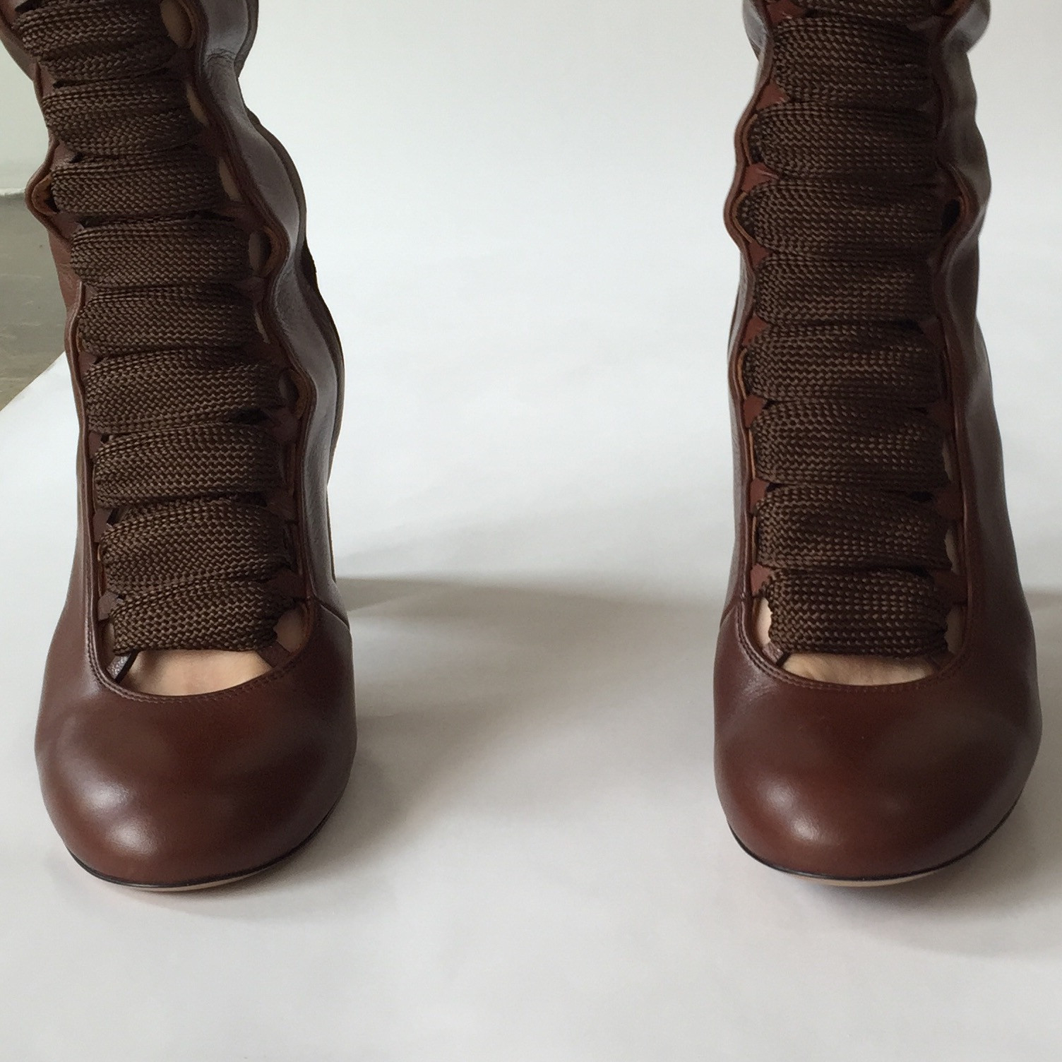 chocolate knee boots