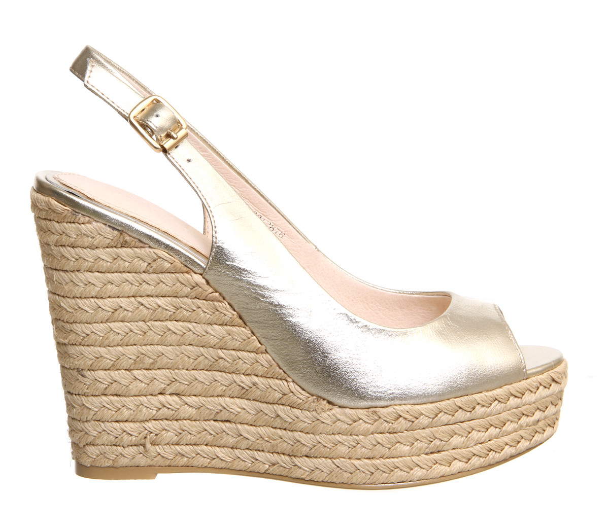 Office Palm Slingback Espadrille Wedge in Gold | Lyst