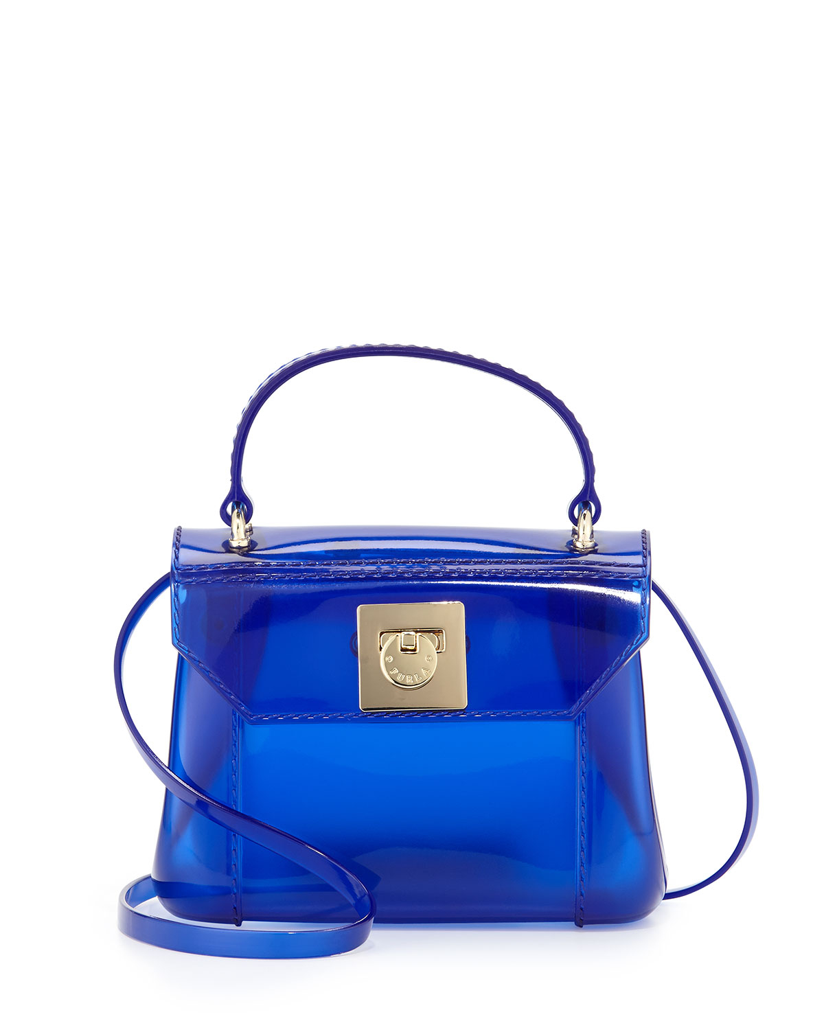Furla Candy Bon Bon Mini Crossbody Bag in Blue (OCEAN)