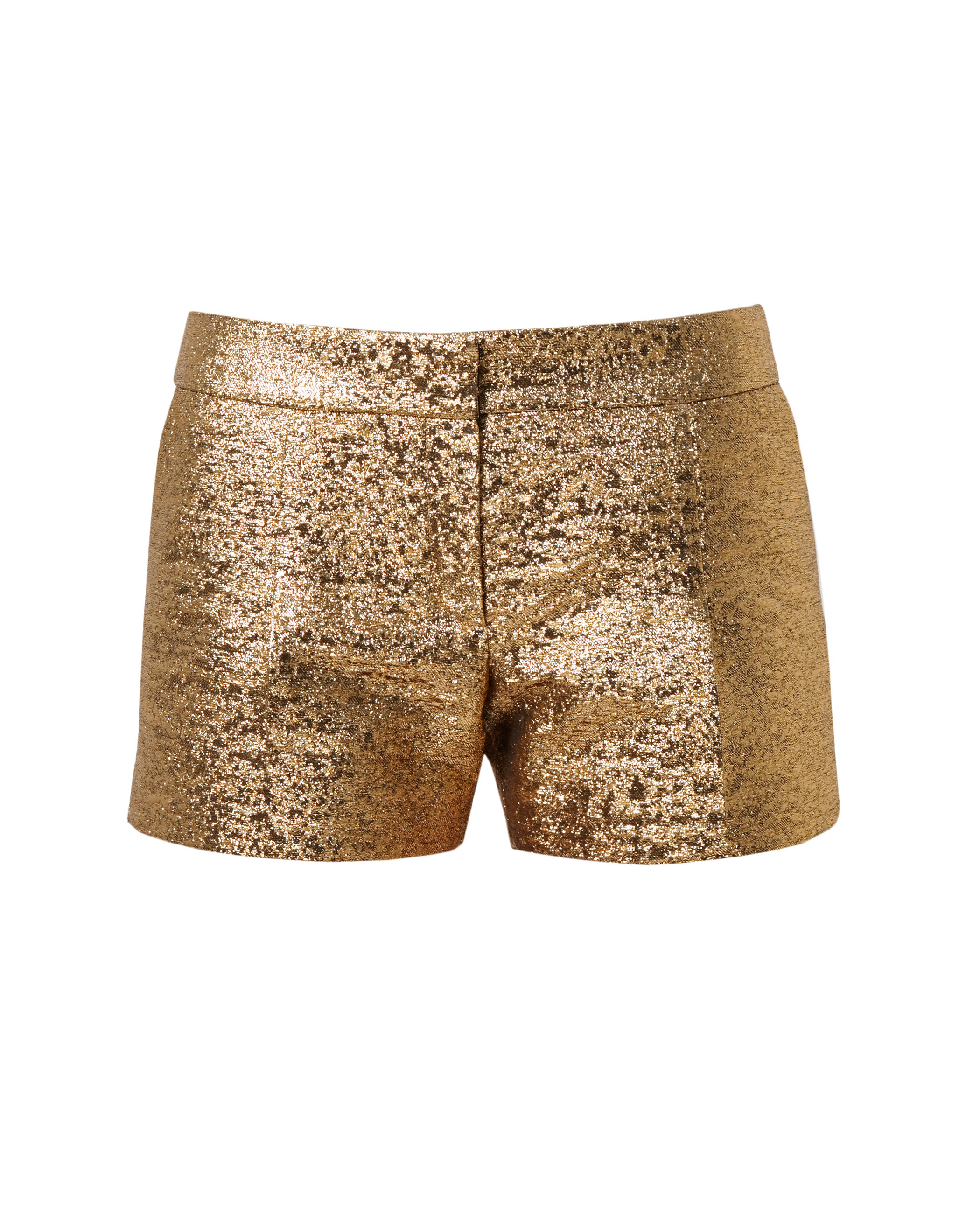 Lyst - Lanvin Metallic Lamé Shorts in Metallic