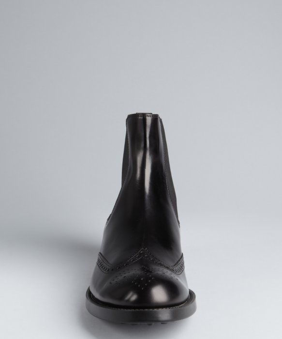 Lyst Tod'S Leather Beatles Esquire Wingtip Chelsea Boots in Black for Men