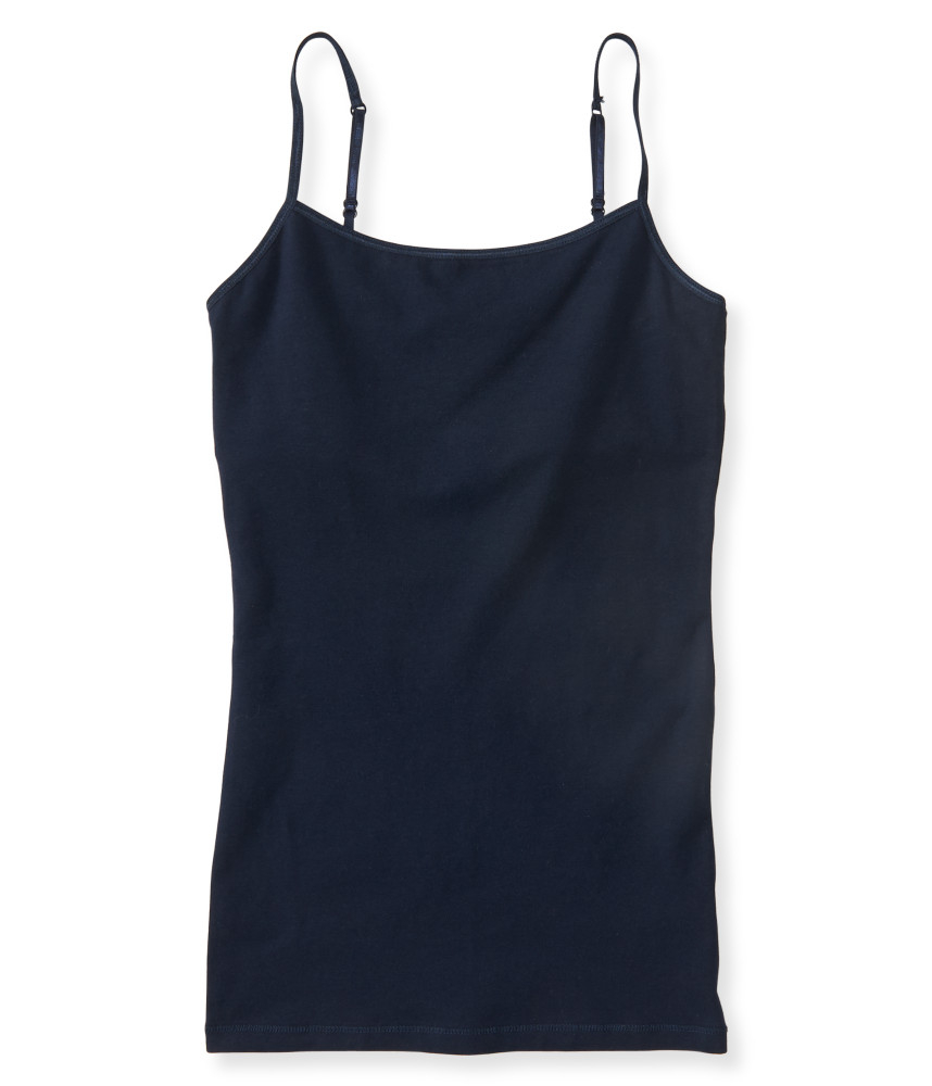 Aeropostal Solid Basic Shelf Bra Cami in Blue (CLASSIC NAVY) | Lyst