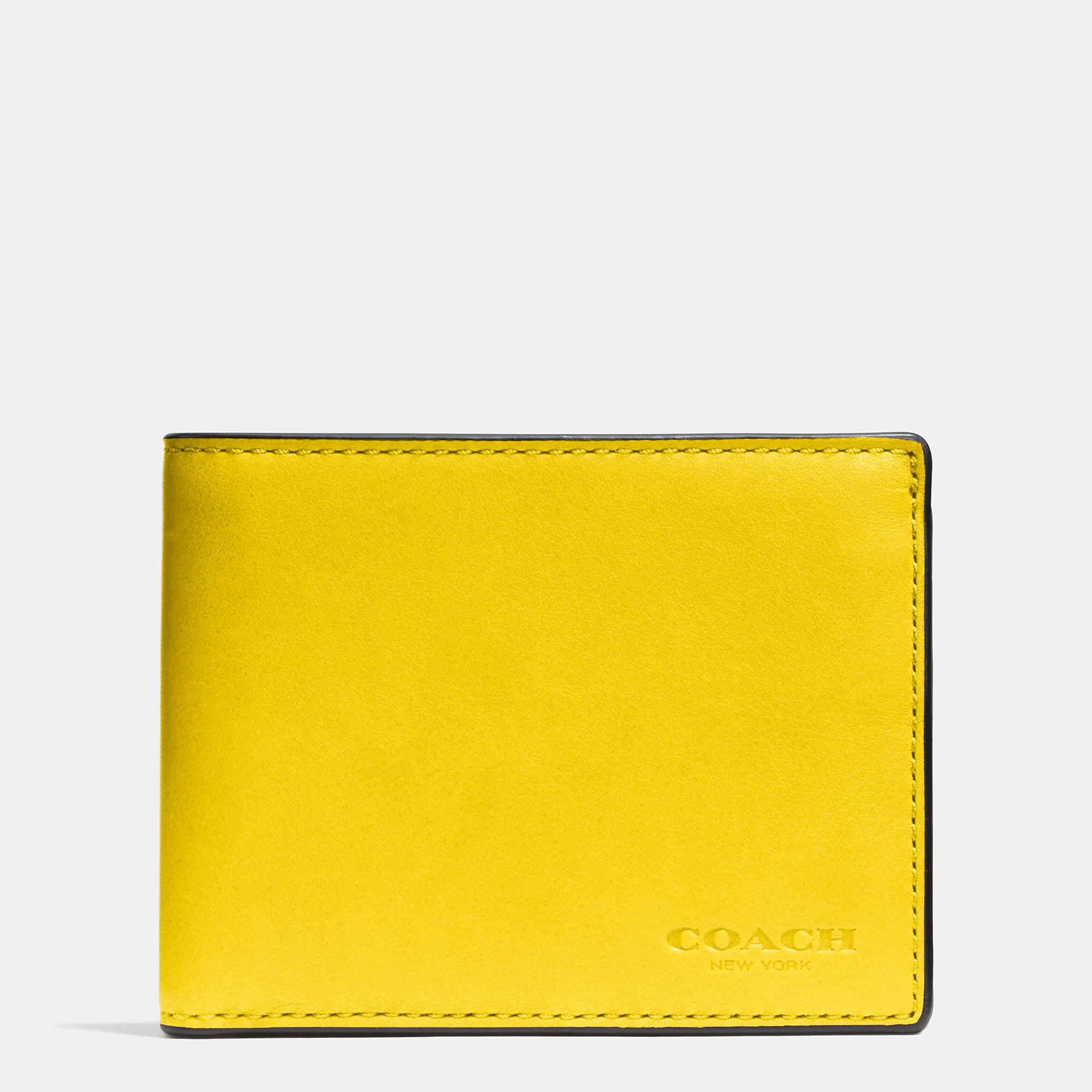 slim coach wallet men