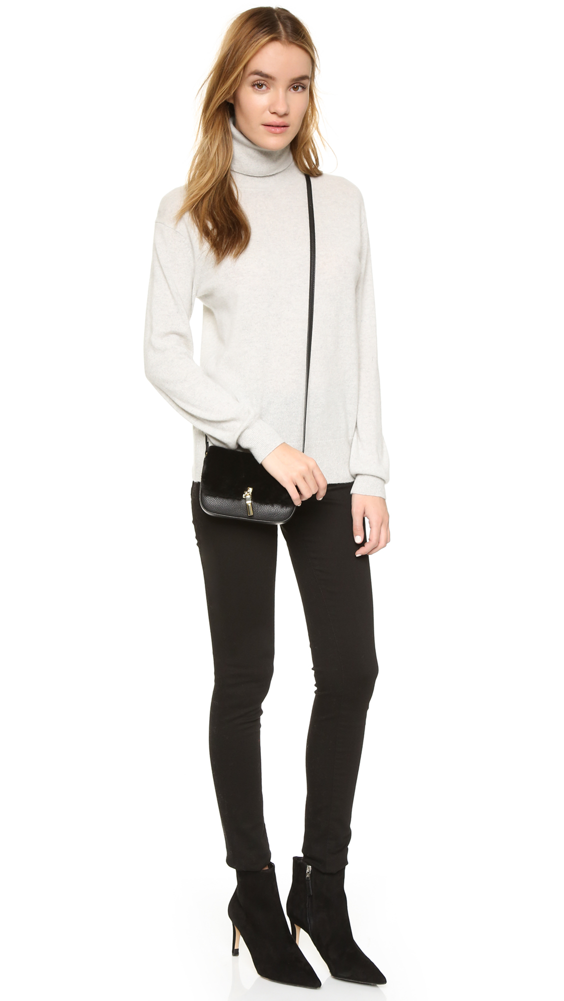 Elizabeth And James Cynnie Shearling Nano Cross Body Bag