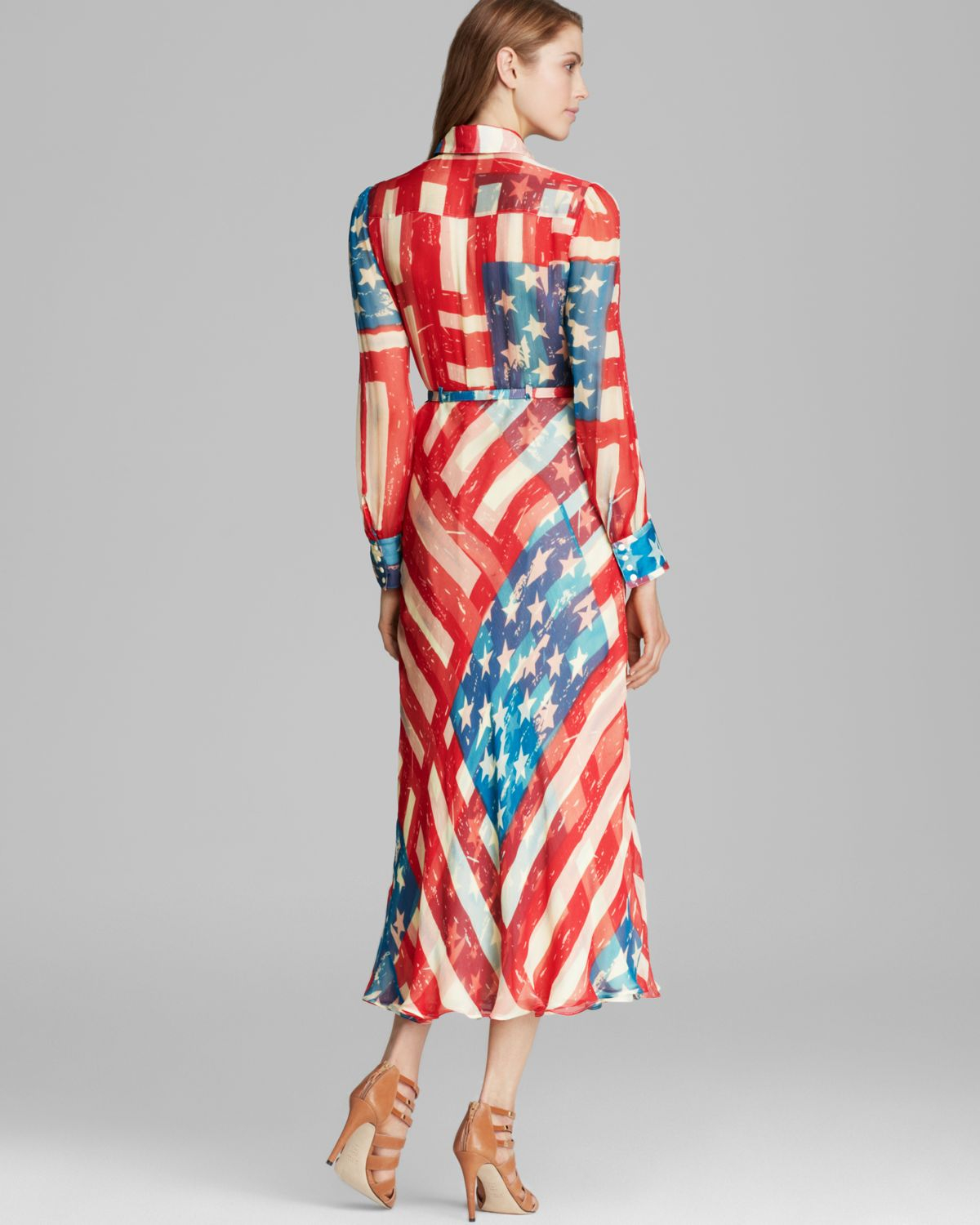 Flag print dress