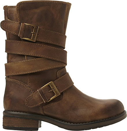 Steve madden Kindell Leather Biker Boots - For Women in Brown (tan ...