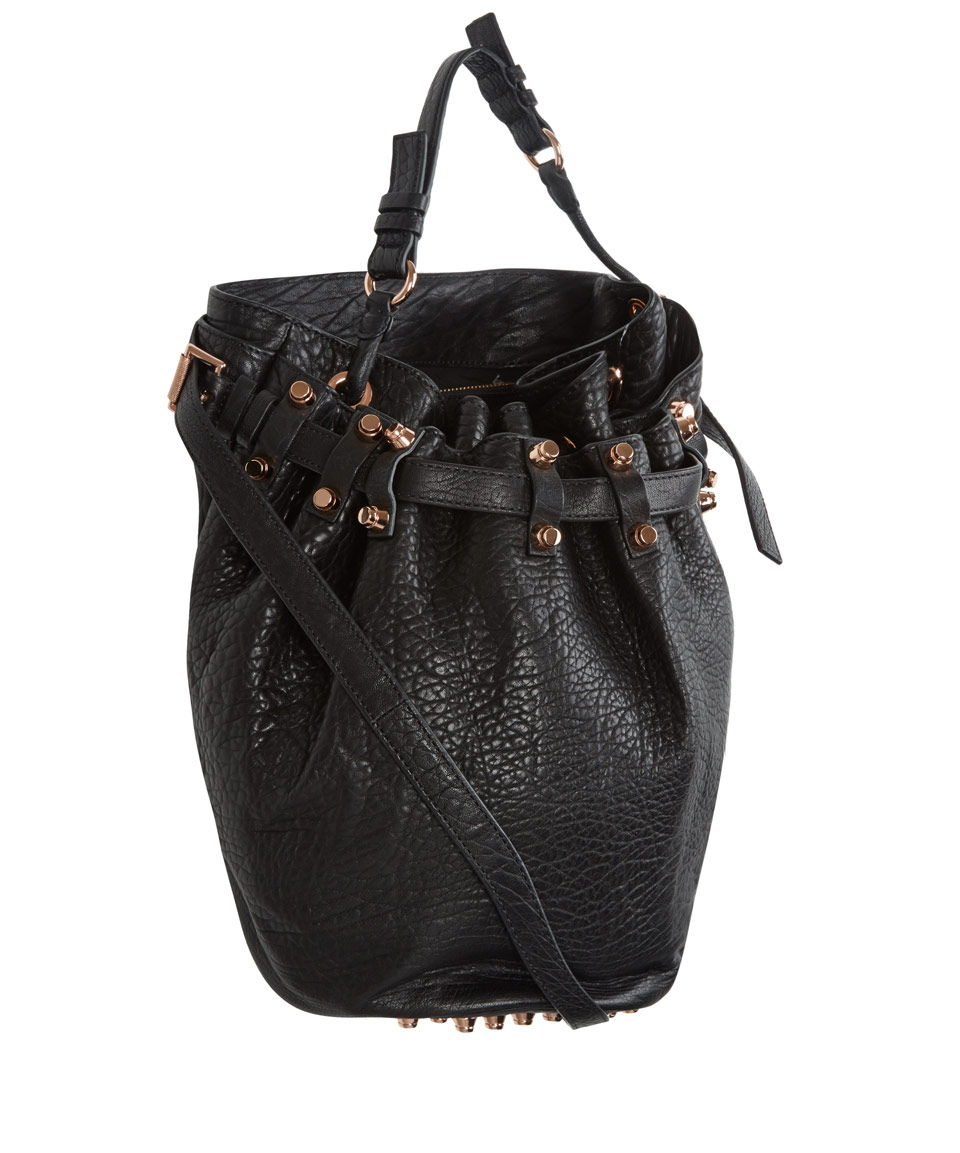 Alexander wang 'diego' Bucket Shoulder Bag in Black | Lyst