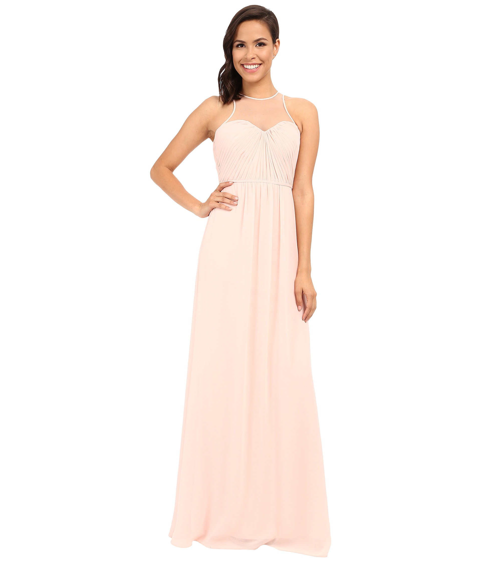 Faviana Chiffon Gown With Illusion Sweetheart Neckline/rouched Bodice ...