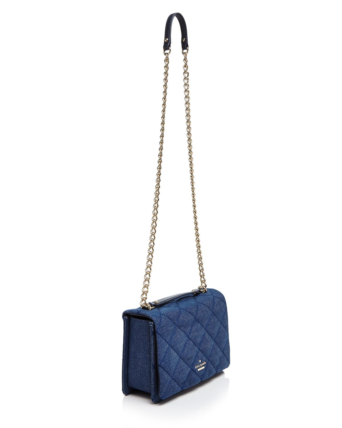 quilted denim shoulder bag