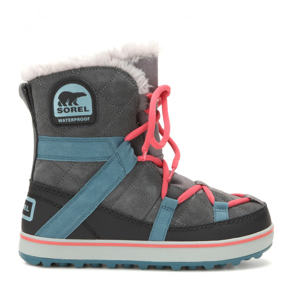 gray sorel boots women