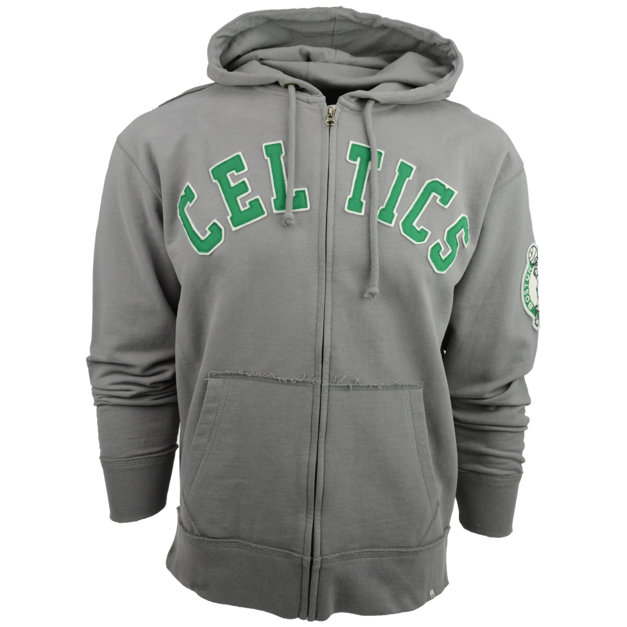 47 Brand Men'S Boston Celtics Striker Full-Zip Hoodie in Gray for Men ...