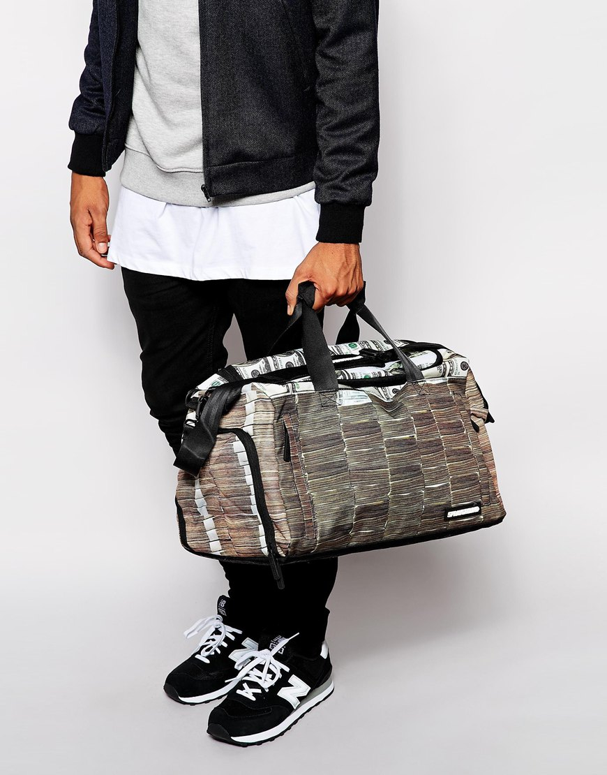 Sprayground Money Stacks Duffle Bag in Black for Men Lyst