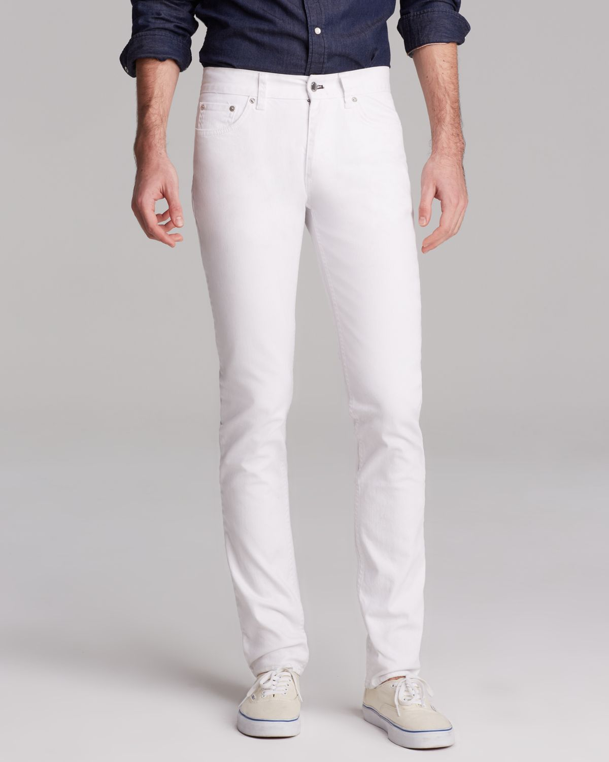 Blk dnm Jeans - Resin Coated 5 Slim Fit In Astor White in White ...