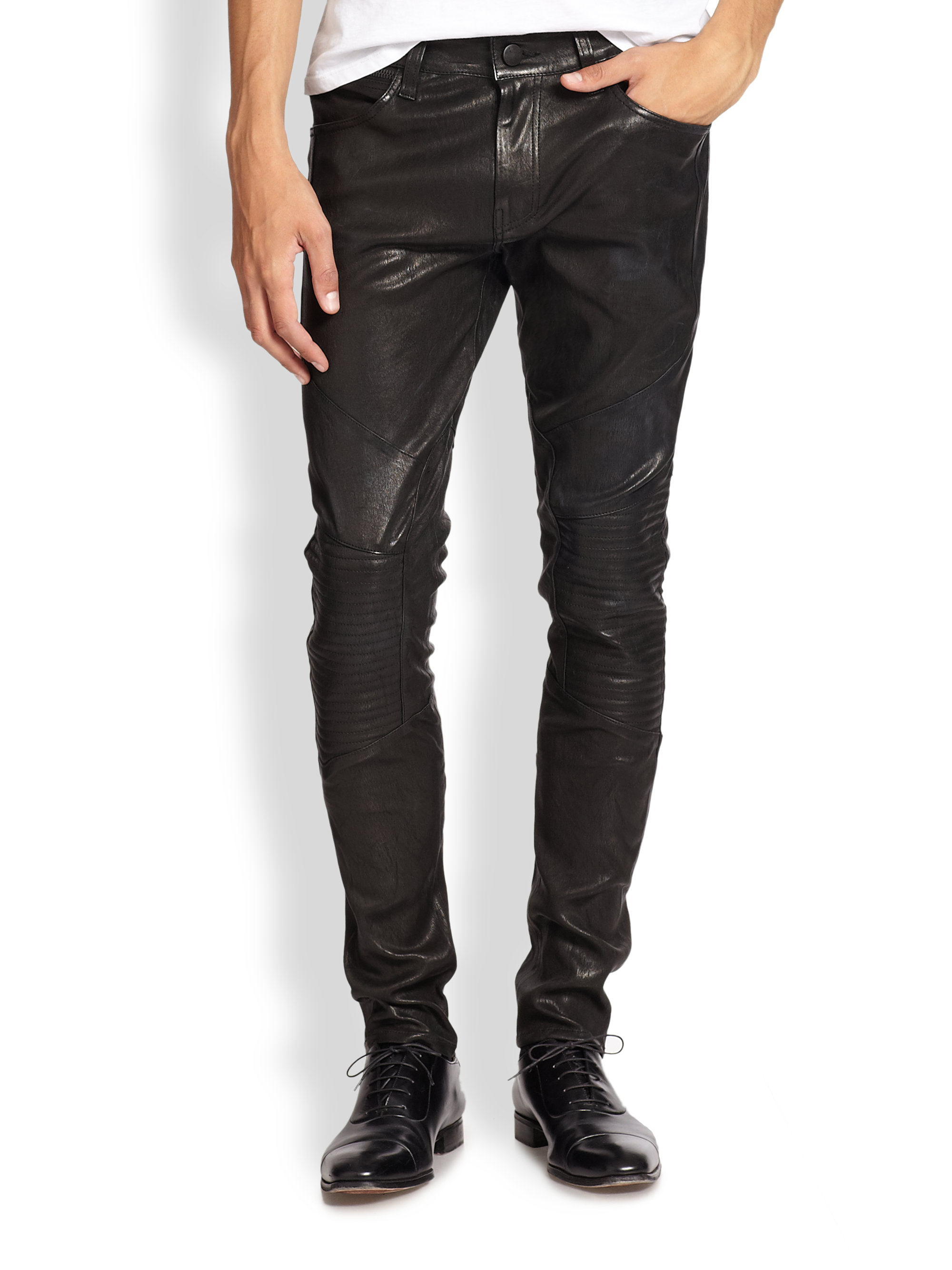 Lyst - J Brand Bearden Leather Moto Pants in Black for Men