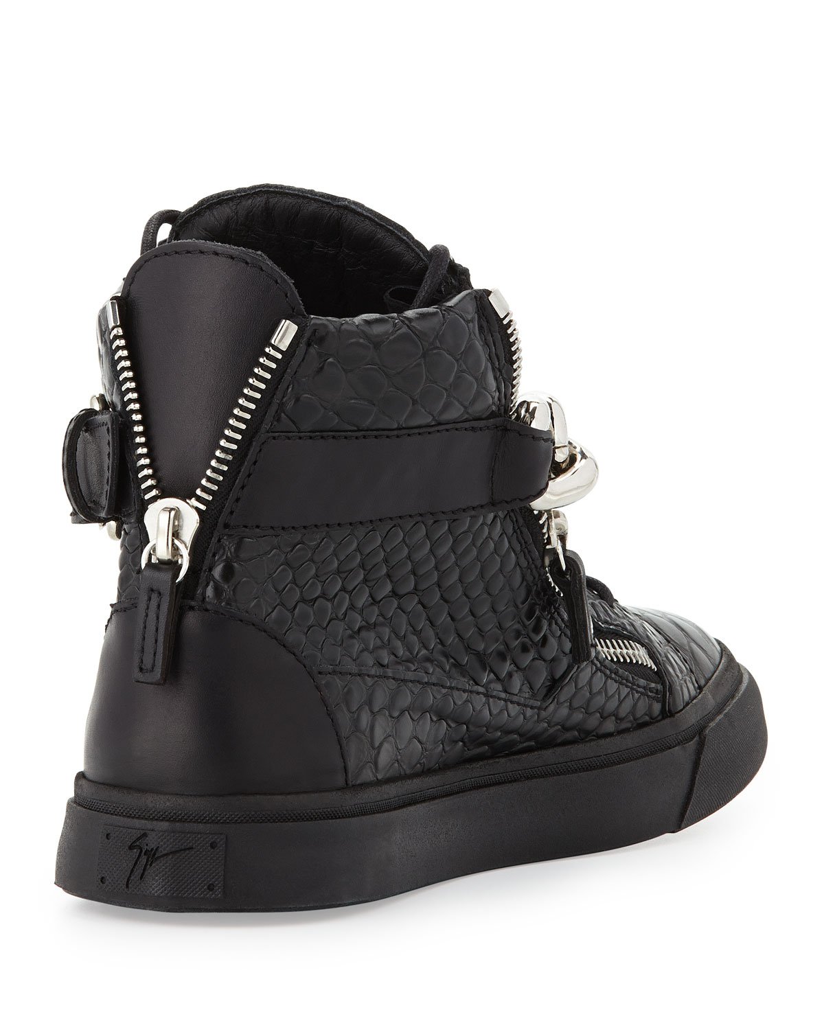 giuseppe zanotti black croc